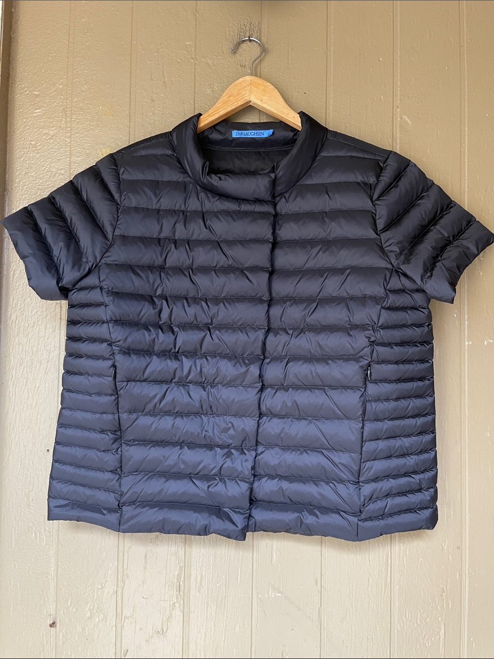 J.M. McLaughlin Short-Sleeve duck down feathers Quilted Puffer Jacket Size L